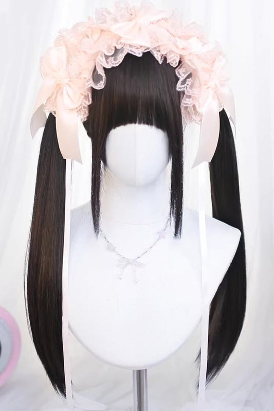 Long Wavy Lolita Wig - Deep Black Tea Brown, 2 Colors, Sweet Style - main product image