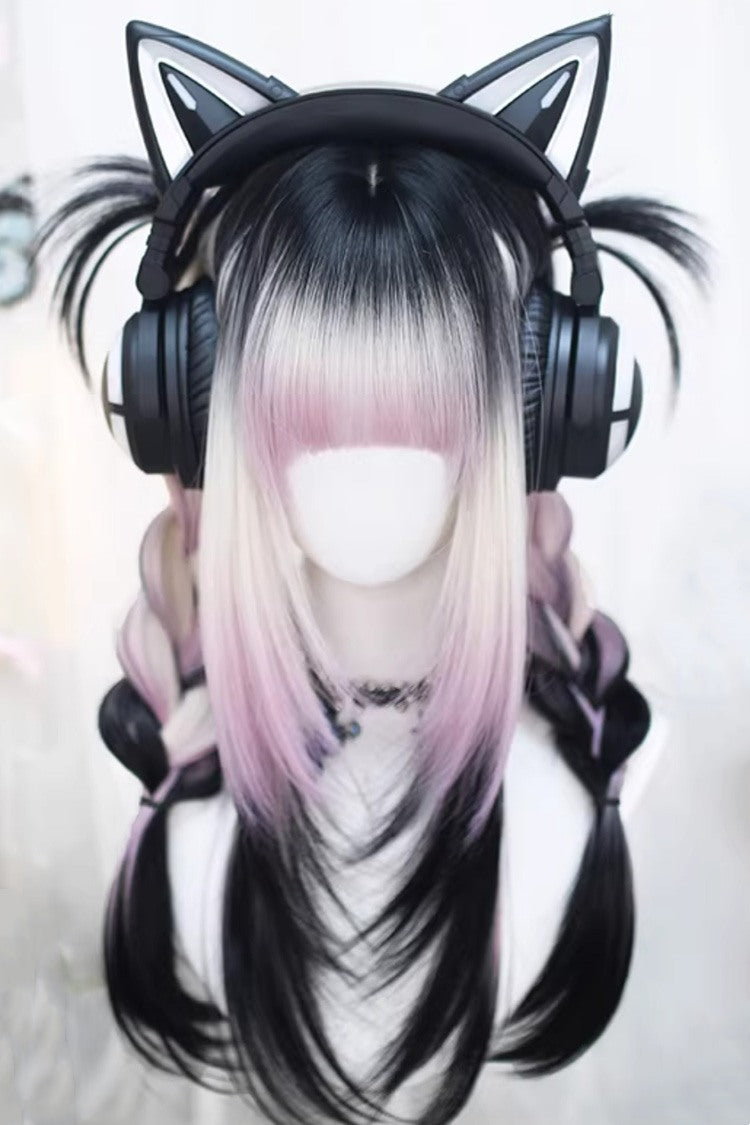 Long Wavy Lolita Wig - Dreamy Pink/purple Gradient, 2 Colors, Sweet Style - additional product view 4
