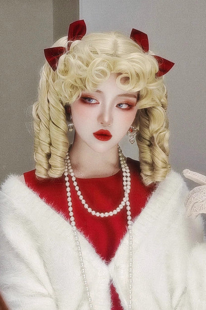 Long Wavy Lolita Wig - Elizabeth, Gold, Sweet Style - Lolita Coordinate Hair - additional product view 5