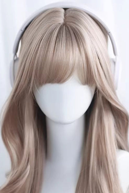 Long Wavy Lolita Wig - Floral Honey Tea Light Brown, Brown, Sweet Style - additional product view 3