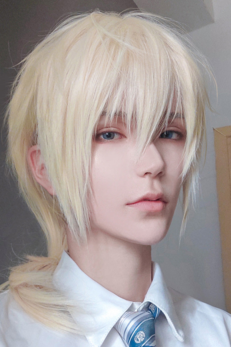 Long Wavy Lolita Wig - Fluffy Light Golden Ponytail, Gold - Daily and Convention Styling - additional product view 3
