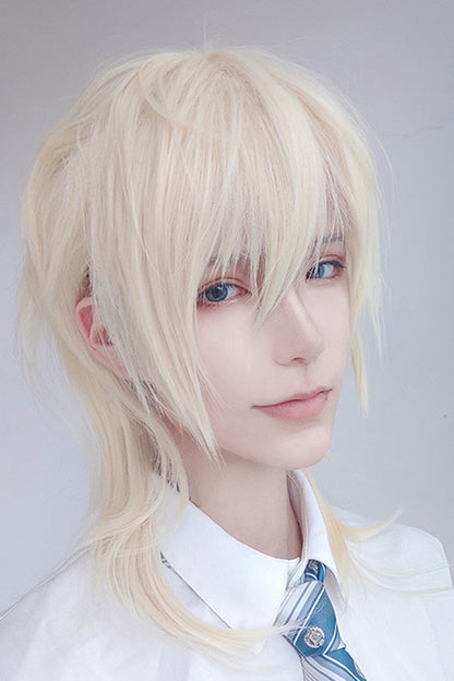 Long Wavy Lolita Wig - Fluffy Light Golden Ponytail, Gold - Daily and Convention Styling - main product image