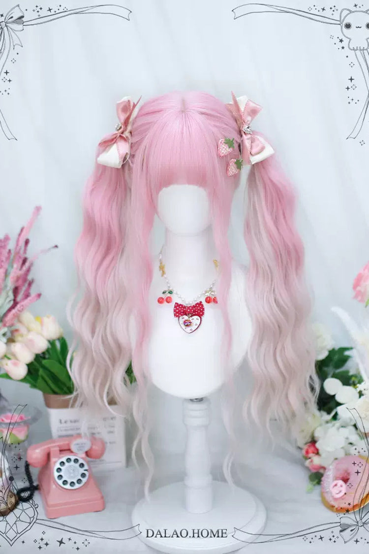 Long Wavy Lolita Wig - Gradient Secondary, Pink, Sweet Style - additional product view 2
