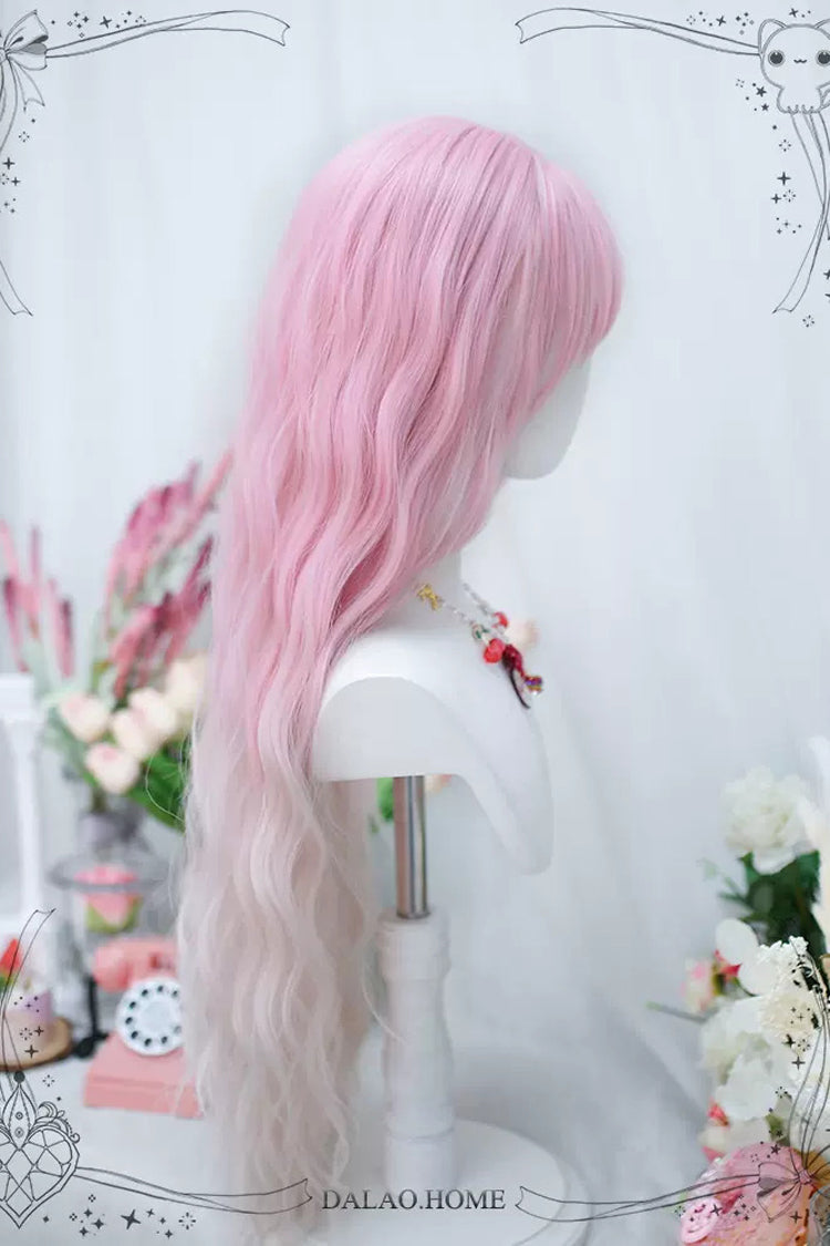 Long Wavy Lolita Wig - Gradient Secondary, Pink, Sweet Style - additional product view 3