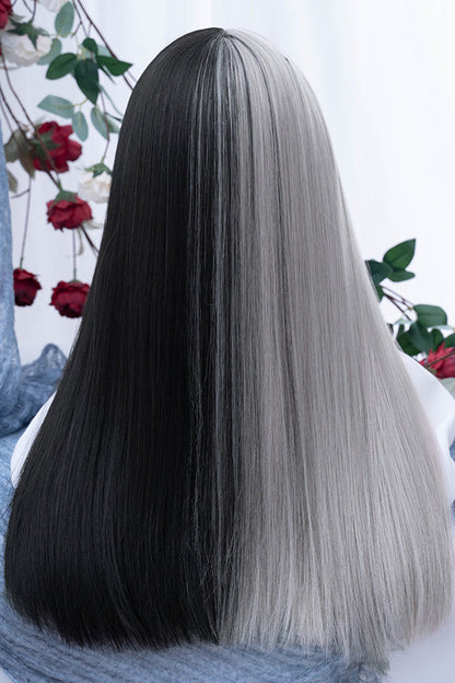 Long Wavy Lolita Wig - Gray/black Duplex, 2 Colors, Sweet Style - additional product view 3
