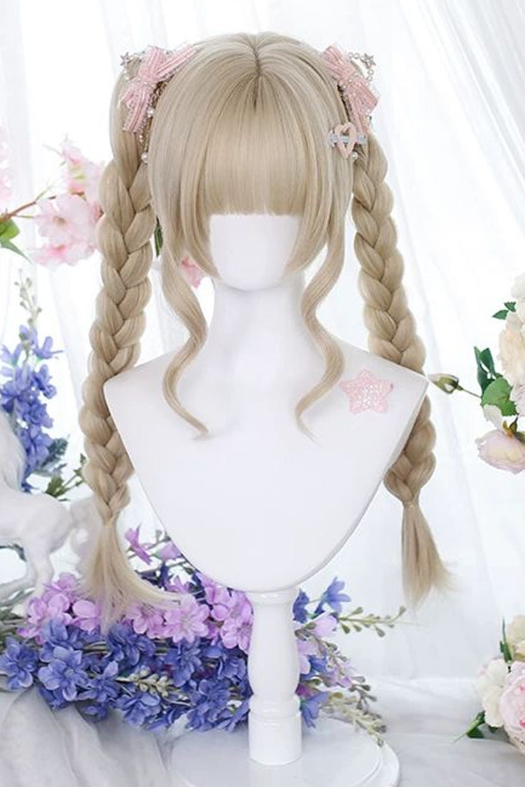 Long Wavy Lolita Wig - Hime Cut Twin Tails, 2 Colors, Sweet Style - additional product view 3