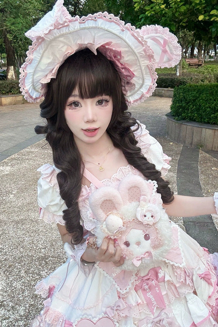 Long Wavy Lolita Wig - Japanese Roman Curls, Brown, Sweet Style - additional product view 3