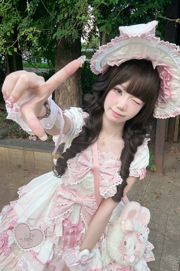 Long Wavy Lolita Wig - Japanese Roman Curls, Brown, Sweet Style - additional product view 4