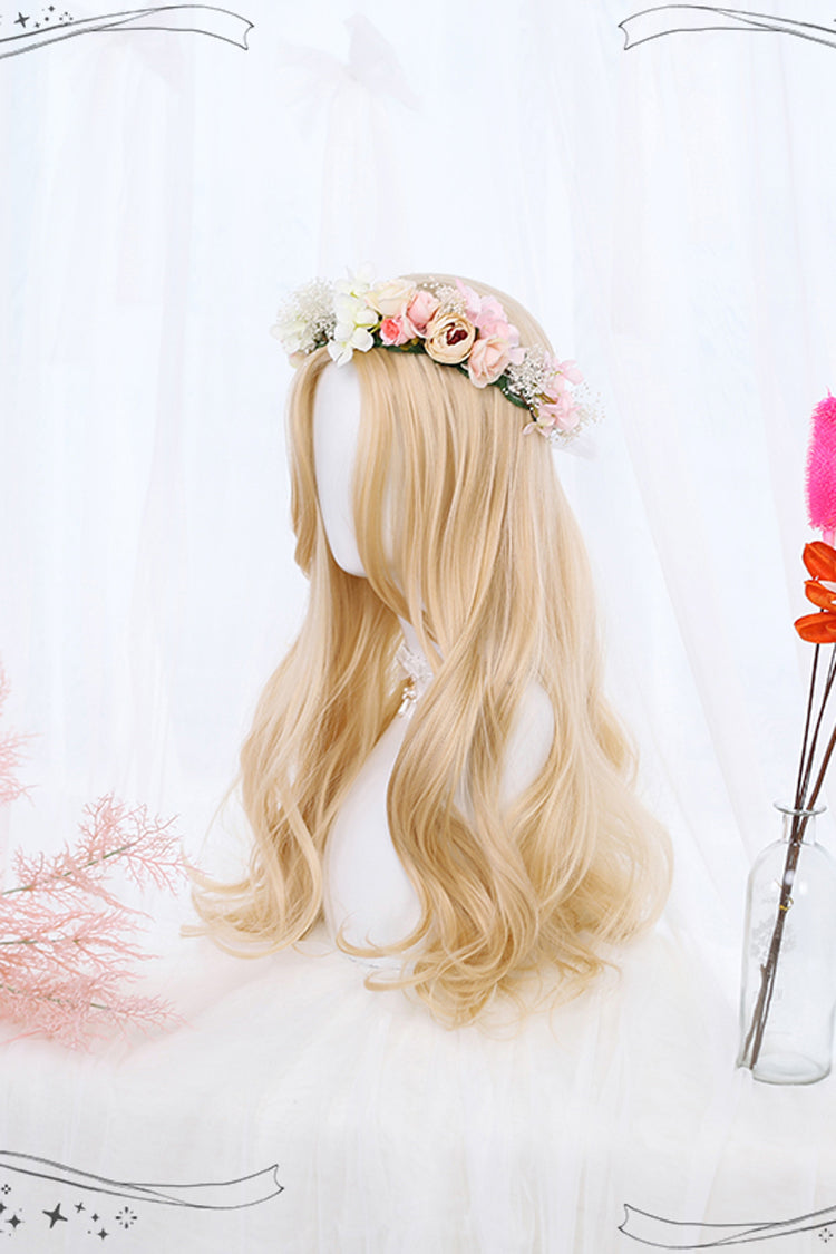Long Wavy Lolita Wig - Light Golden Daily, Gold, Sweet Style - additional product view 4