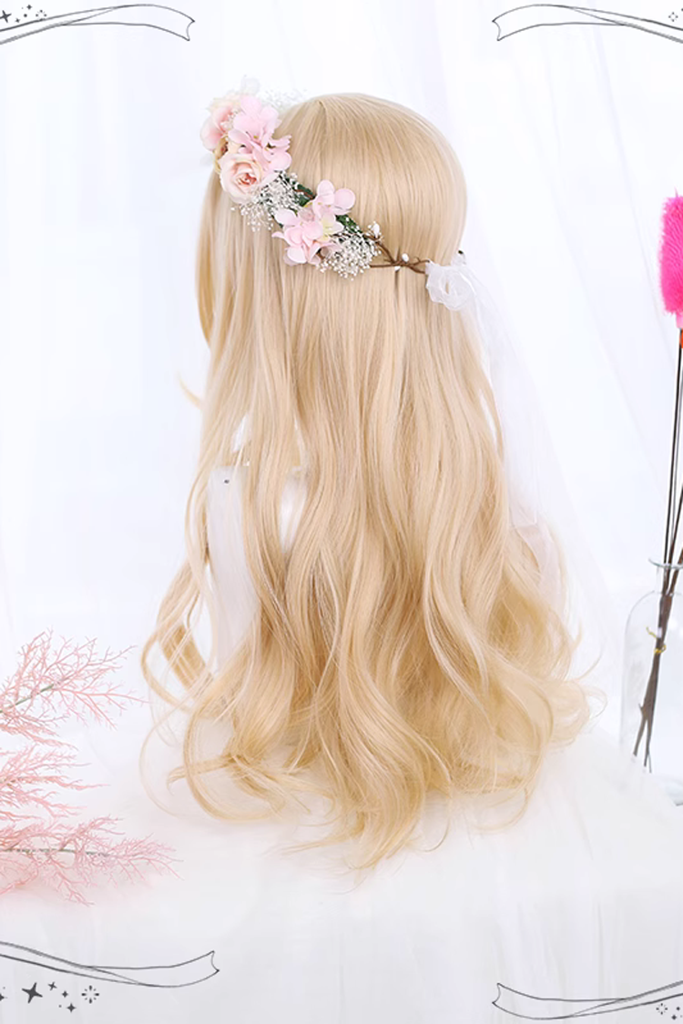 Long Wavy Lolita Wig - Light Golden Daily, Gold, Sweet Style - additional product view 5