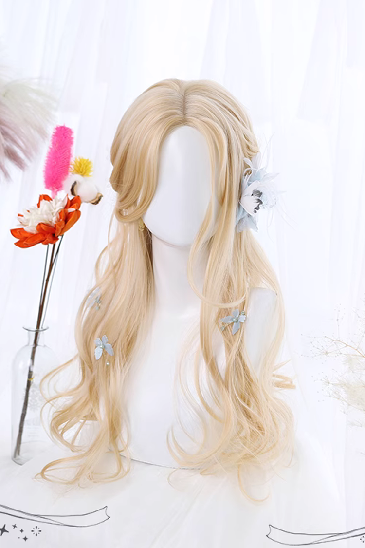 Long Wavy Lolita Wig - Light Golden Daily, Gold, Sweet Style - main product image