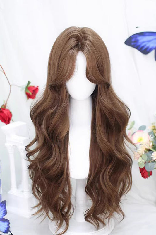 Long Wavy Lolita Wig - Middle-parted Curly Colors, 4 Colors, Sweet Style - main product image