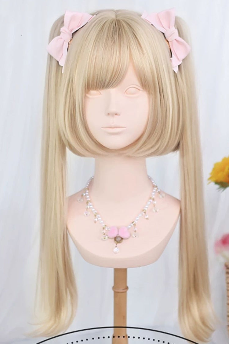 Long Wavy Lolita Wig - Milk Tea Gold, Gold, Sweet Style - Lolita Coordinate Hair - main product image