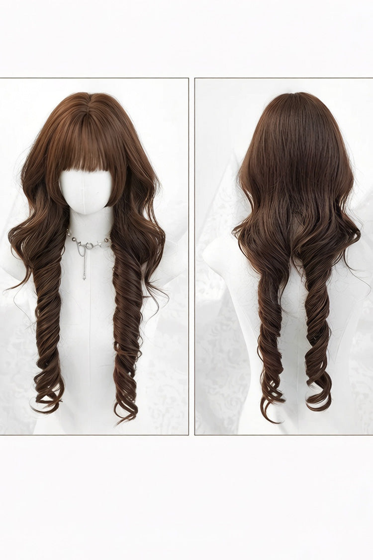 Long Wavy Lolita Wig - Morandi Tea Brown Jk Princess, Brown, Sweet Style - additional product view 5