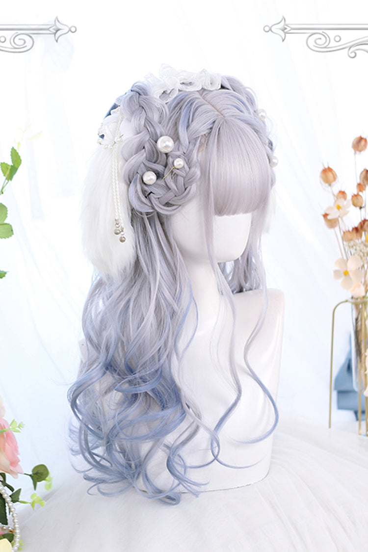 Long Wavy Lolita Wig - Multi-color Bleaching And Dyeing, Multi-Color, Sweet Style - additional product view 2