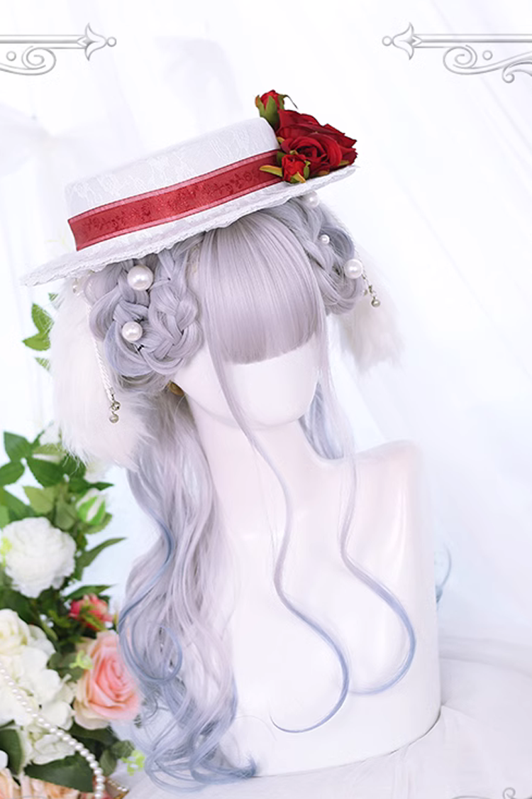 Long Wavy Lolita Wig - Multi-color Bleaching And Dyeing, Multi-Color, Sweet Style - additional product view 3