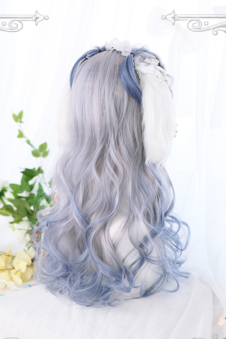 Long Wavy Lolita Wig - Multi-color Bleaching And Dyeing, Multi-Color, Sweet Style - additional product view 4