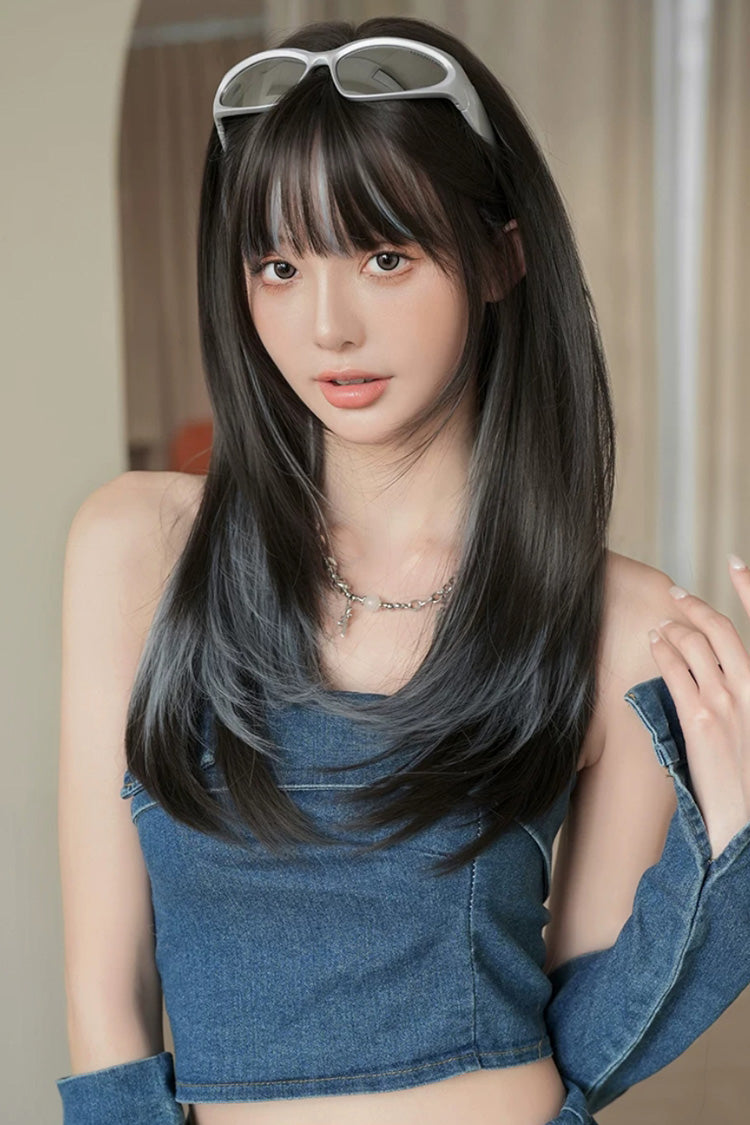 Long Wavy Lolita Wig - Multi-color Clear Water Blue, Blue, Sweet Style - additional product view 2