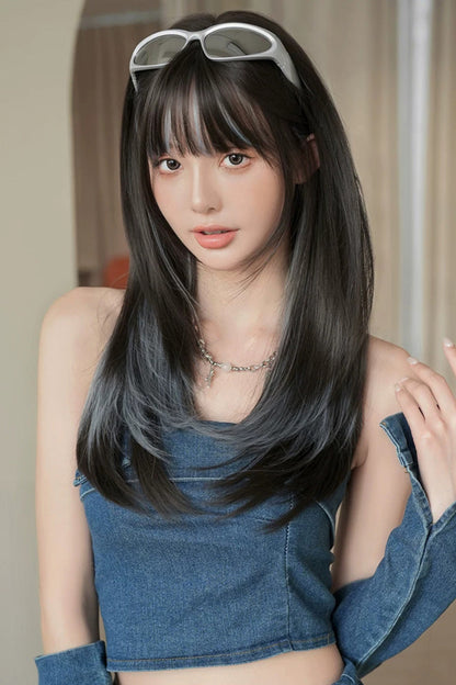 Long Wavy Lolita Wig - Multi-color Clear Water Blue, Blue, Sweet Style - additional product view 2