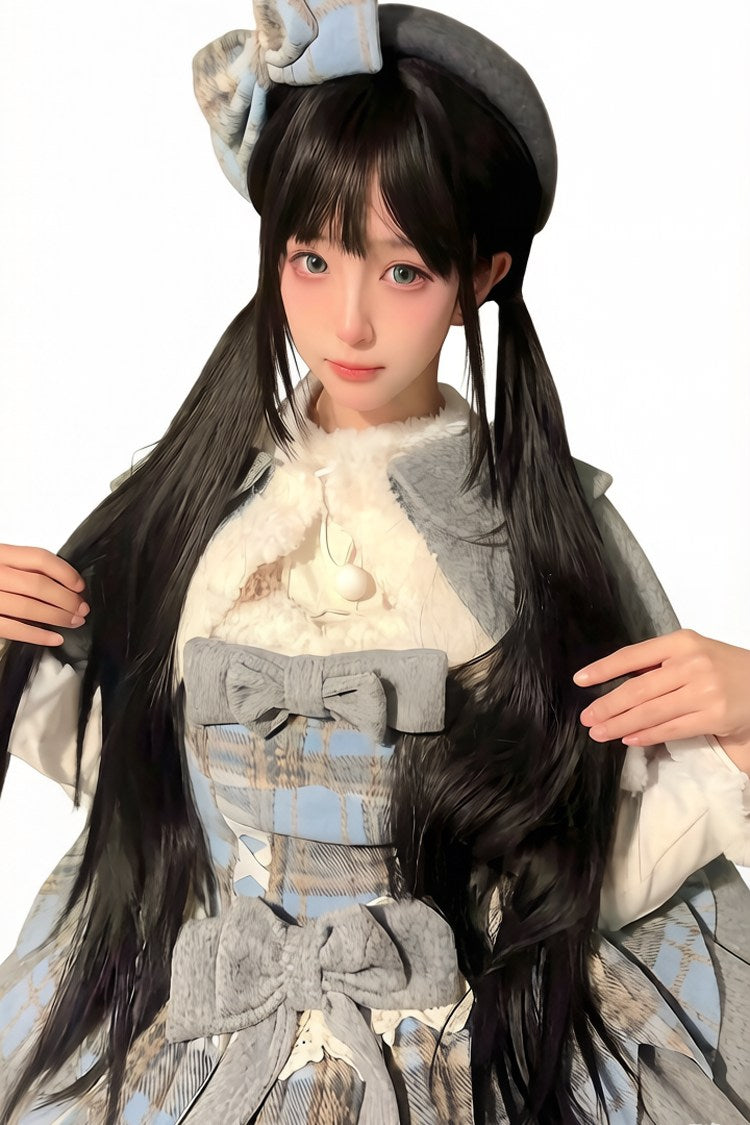 Long Wavy Lolita Wig - Natural Black Phoenix Tail Style, Black, Sweet Style - additional product view 4