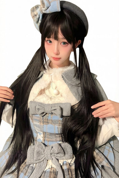 Long Wavy Lolita Wig - Natural Black Phoenix Tail Style, Black, Sweet Style - additional product view 4