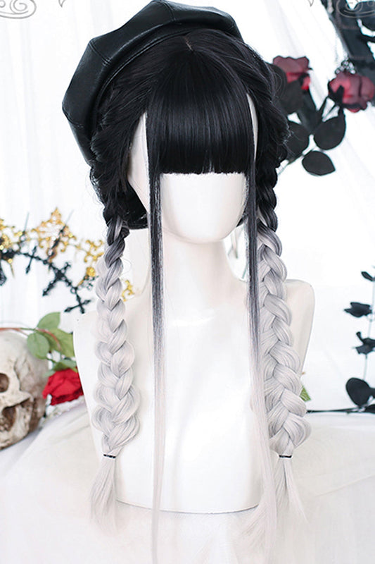 Long Wavy Lolita Wig - Natural Gradient, Black, Classic Style - main product image