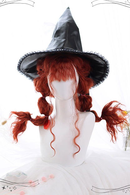 Long Wavy Lolita Wig - Orange Fluffy Sheep Curly, Orange, Sweet Style - additional product view 4