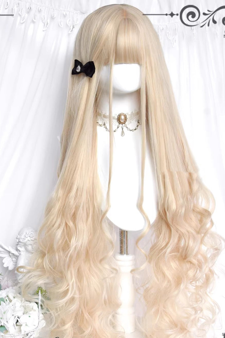 Long Wavy Lolita Wig - Pearl Beige Hanayome, Beige, Sweet Style - main product image