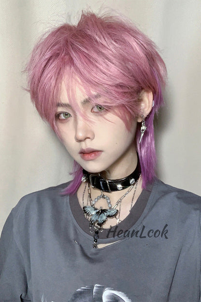 Long Wavy Lolita Wig - Purple/pink Wolf Tail Mullet, 2 Colors - additional product view 2
