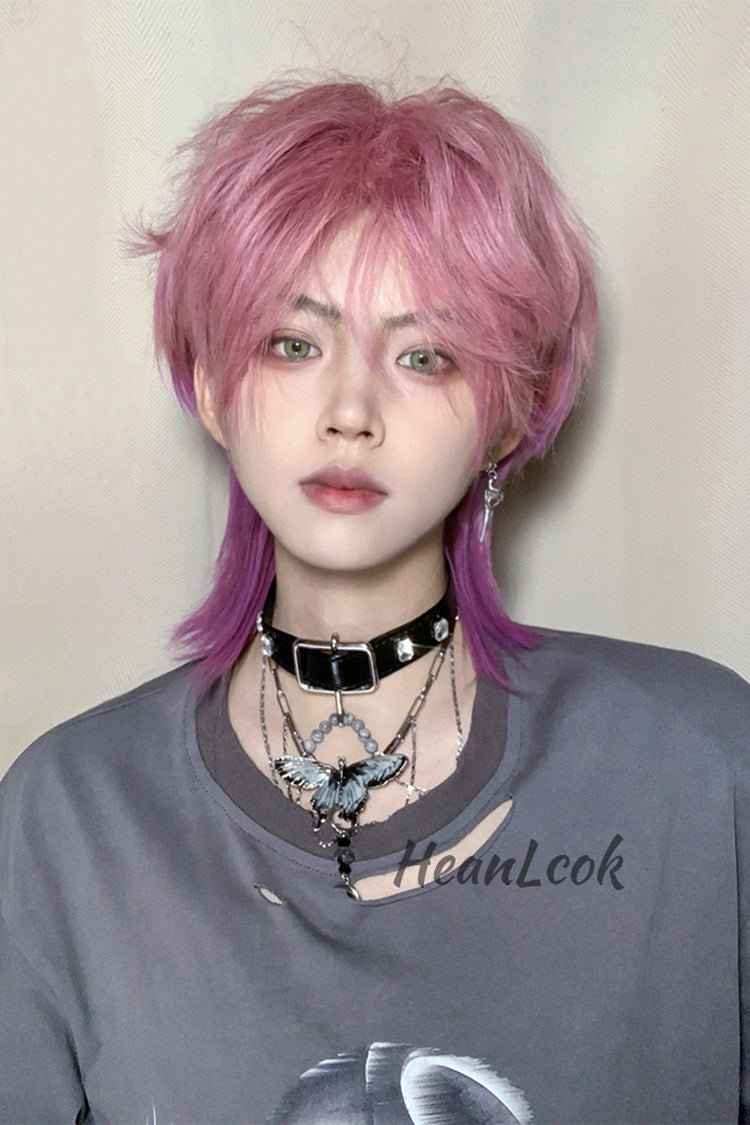 Long Wavy Lolita Wig - Purple/pink Wolf Tail Mullet, 2 Colors - additional product view 3