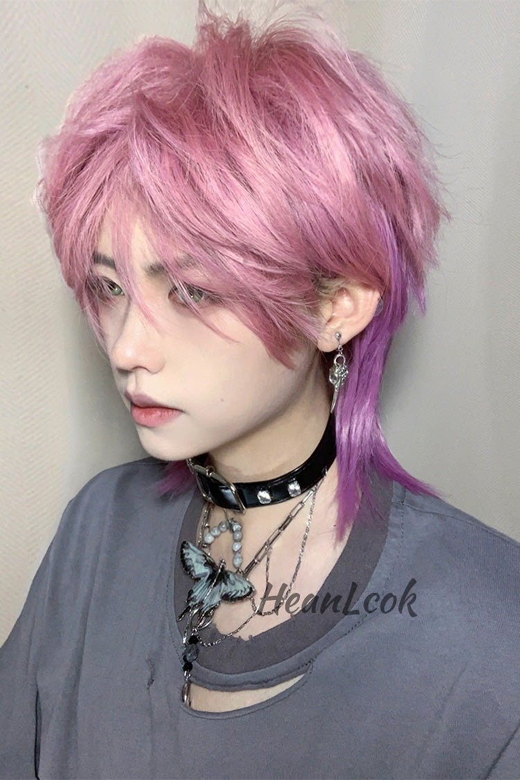 Long Wavy Lolita Wig - Purple/pink Wolf Tail Mullet, 2 Colors - additional product view 4