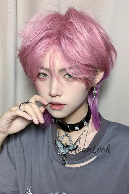 Long Wavy Lolita Wig - Purple/pink Wolf Tail Mullet, 2 Colors - additional product view 5