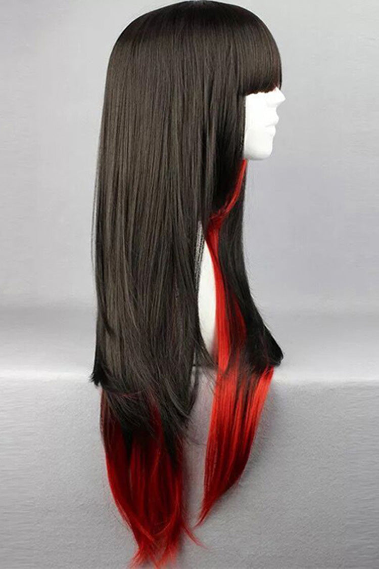 Long Wavy Lolita Wig - Red/black Mixed Color, 2 Colors, Gothic Style - additional product view 2