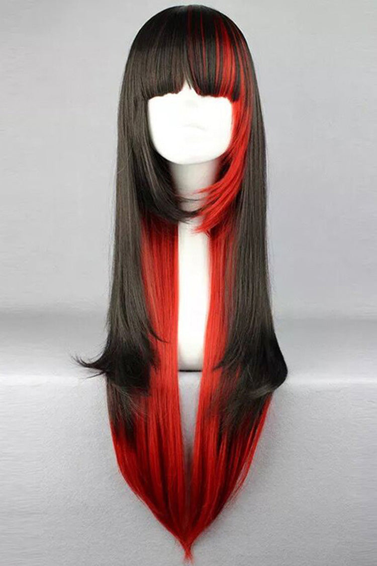 Long Wavy Lolita Wig - Red/black Mixed Color, 2 Colors, Gothic Style - main product image