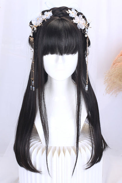 Long Wavy Lolita Wig - Retro Natural Ancient Full, 2 Colors, Chinese-Inspired Style - main product image