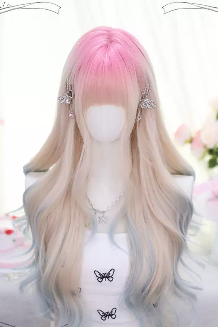 Long Wavy Lolita Wig - Secondary Gradient Multi-color, Multi-Color, Sweet Style - main product image