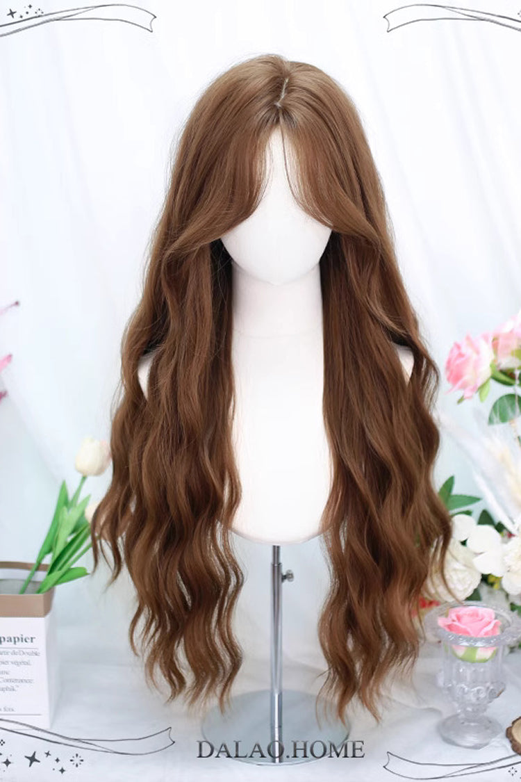 Long Wavy Lolita Wig - Secondary Water Wave Eight, Brown, Sweet Style - main product image