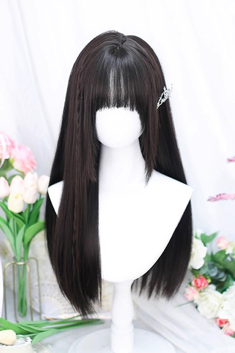Long Wavy Lolita Wig - Straight Colors, 3 Colors, Sweet Style - main product image