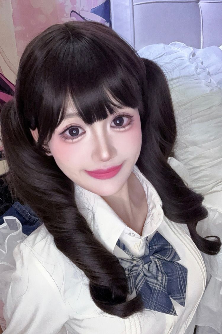 Long Wavy Lolita Wig - Tea Brown, 2 Colors, Sweet Style - Kawaii Outfit Wig - additional product view 4
