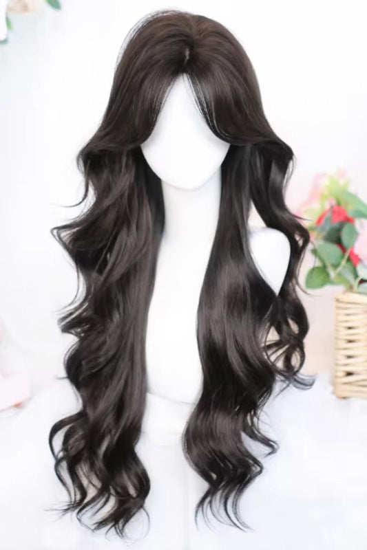 Long Wavy Lolita Wig - Tea Brown Big Wavy, 2 Colors, Sweet Style - main product image