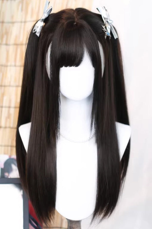 Long Wavy Lolita Wig - Tea Brown Kawaii Anime-style, 2 Colors, Sweet Style - additional product view 2