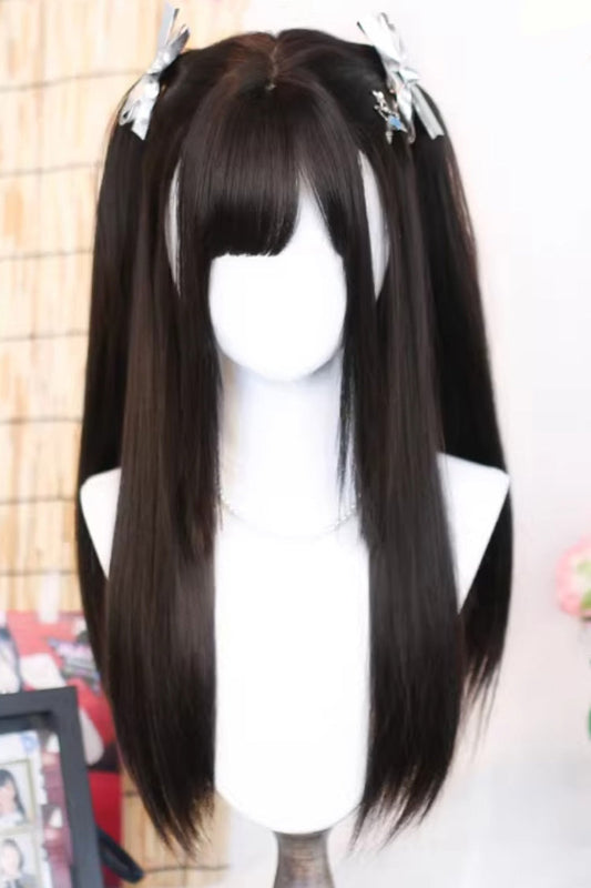 Long Wavy Lolita Wig - Tea Brown Kawaii Anime-style, 2 Colors, Sweet Style - main product image
