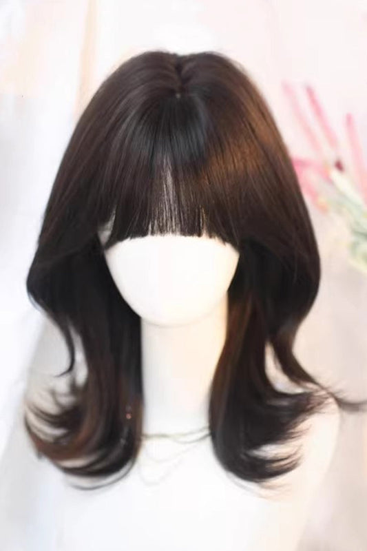 Long Wavy Lolita Wig - Tea Brown Outward Curled Ends, 2 Colors, Sweet Style - main product image