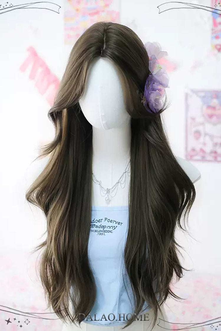 Long Wavy Lolita Wig - Wavy Curly, Brown, Sweet Style - Daily and Convention Styling - additional product view 2