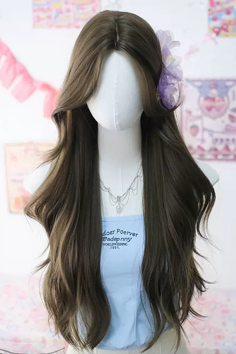 Long Wavy Lolita Wig - Wavy Curly, Brown, Sweet Style - Daily and Convention Styling - main product image