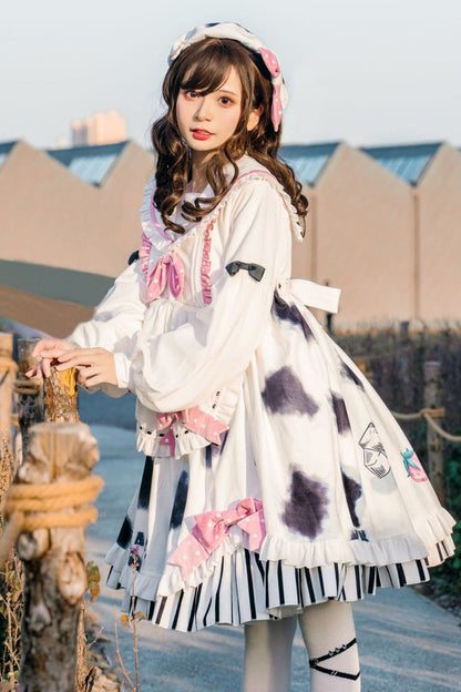 One-Piece Lolita Dress - Doll Collar Lantern, 2 Colors, Long Sleeves, Sweet Style - additional product view 3