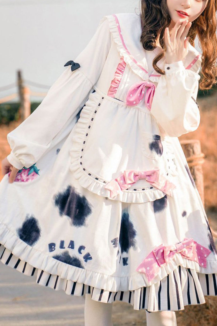 One-Piece Lolita Dress - Doll Collar Lantern, 2 Colors, Long Sleeves, Sweet Style - main product image