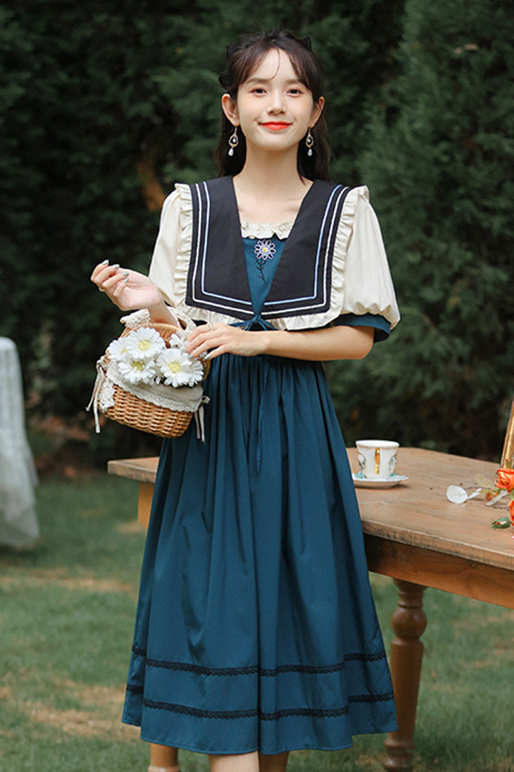 One-Piece Lolita Dress - Multi-Color, Sweet Style, Embroidered - additional product view 2