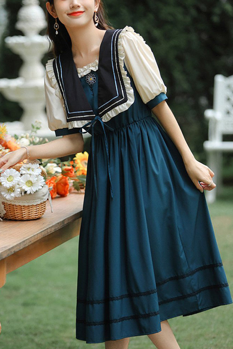 One-Piece Lolita Dress - Multi-Color, Sweet Style, Embroidered - main product image
