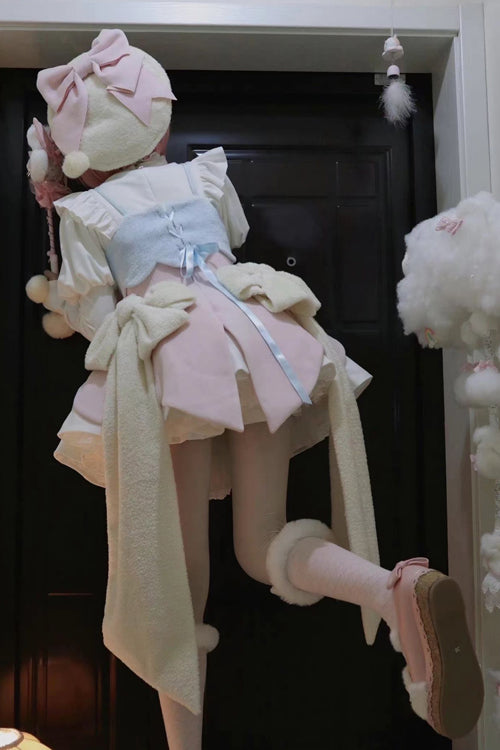 One-Piece Lolita Dress - Stand Up Collar, 4 Colors, High Waist, Long Sleeves, Sweet Style - additional product view 4